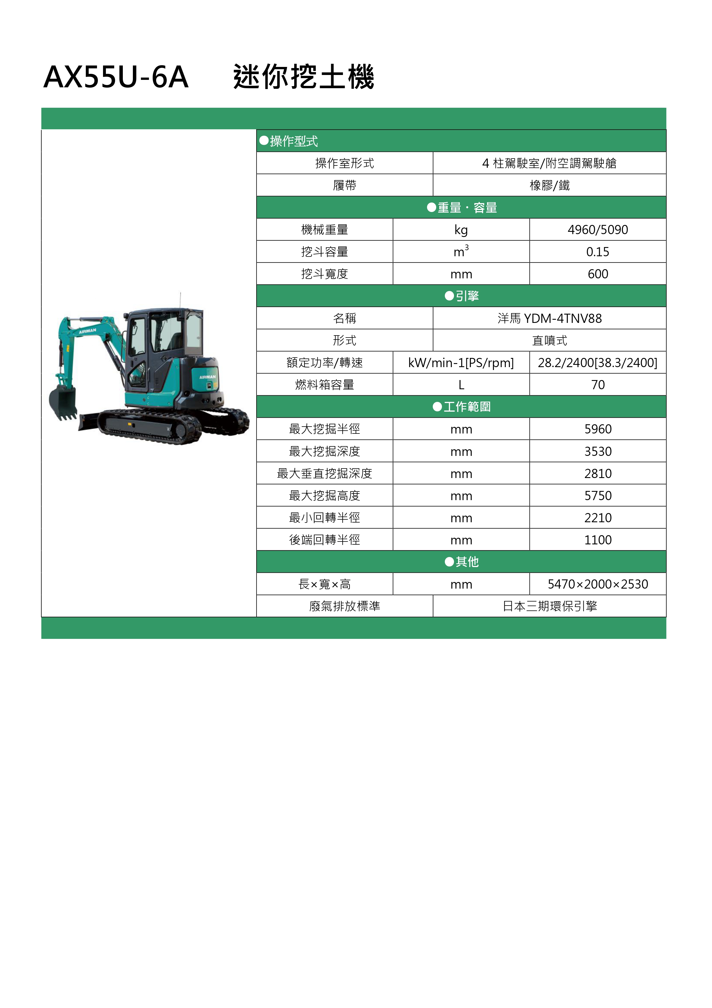 AX55U-6A迷你挖土機_page-0001